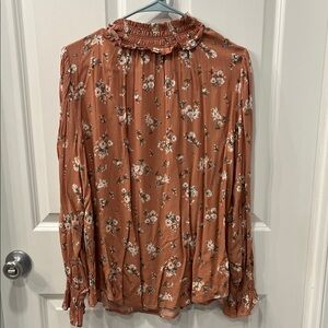 Ces Femme Floral Rust Blouse